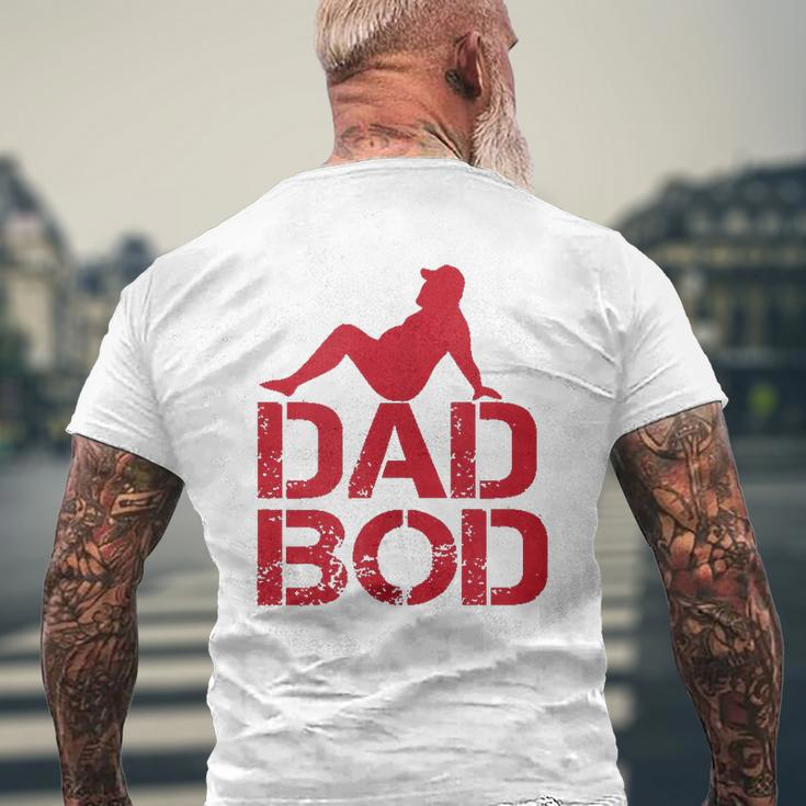 Dad Bod Dad Mens Back Print T-shirt Gifts for Old Men