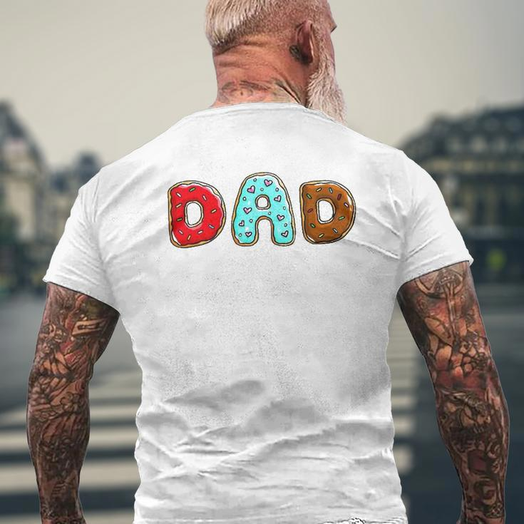 Dad Donuts Doughnut Day 2022 Mens Back Print T-shirt Gifts for Old Men