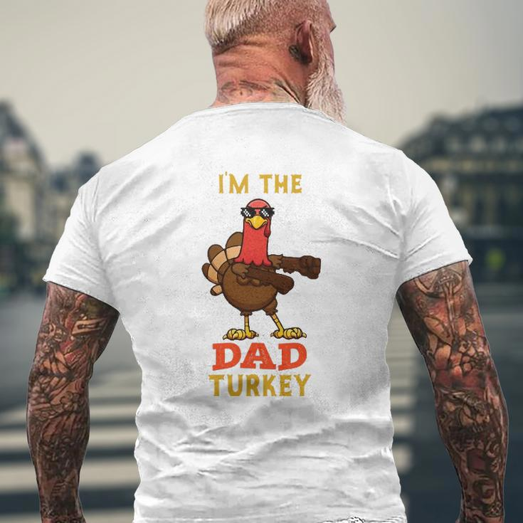 Dad Turkey Matching Family Group Thanksgiving Mens Back Print T-shirt Gifts for Old Men