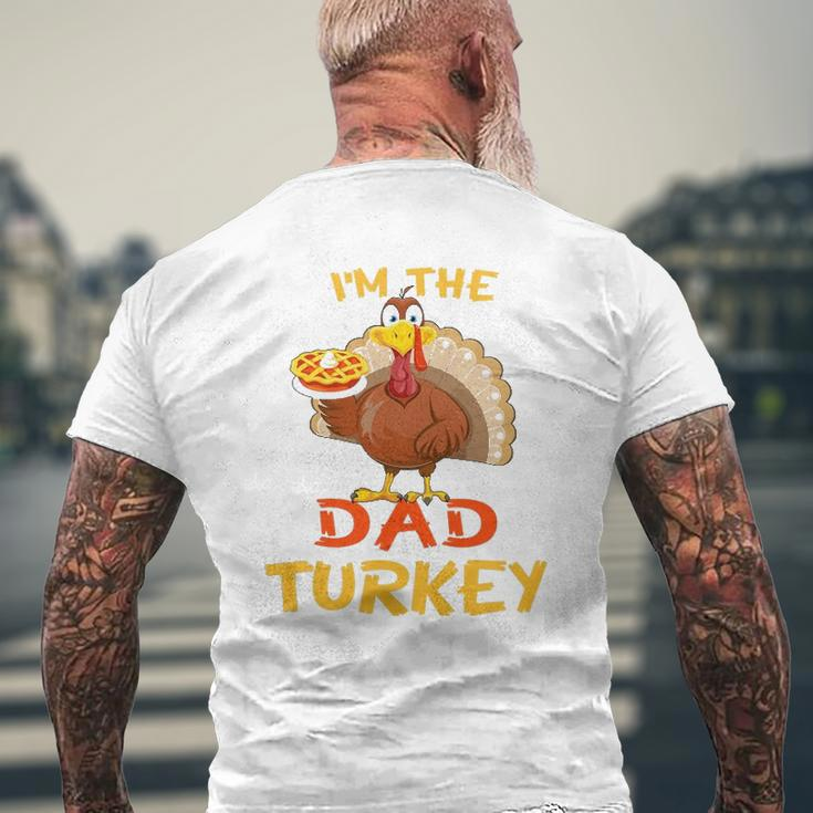 Dad Turkey Matching Family Group Thanksgiving Party Pajama Mens Back Print T-shirt Gifts for Old Men