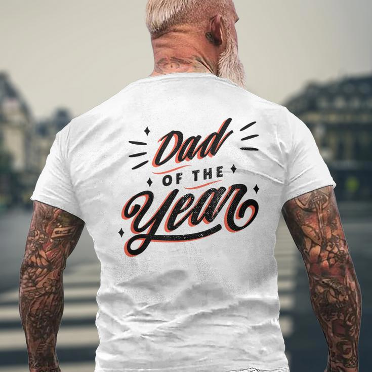 Dad Of The Year Best Father Appreciation Vintage Graphic Men's T-shirt Back Print Gifts for Old Men