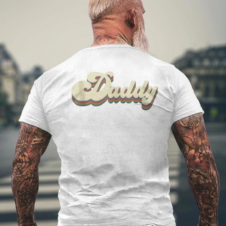 Daddy Retro Vintage Dad For Lovers Fathers Day Men's T-shirt Back Print Gifts for Old Men