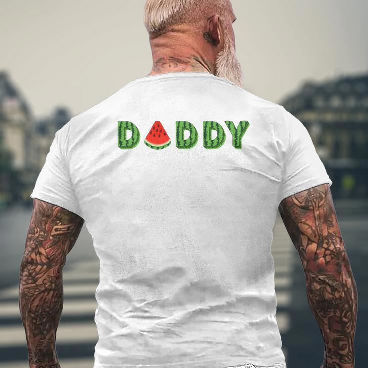 Daddy Watermelon Summer Melon Fruit Cool Mens Back Print T-shirt Gifts for Old Men
