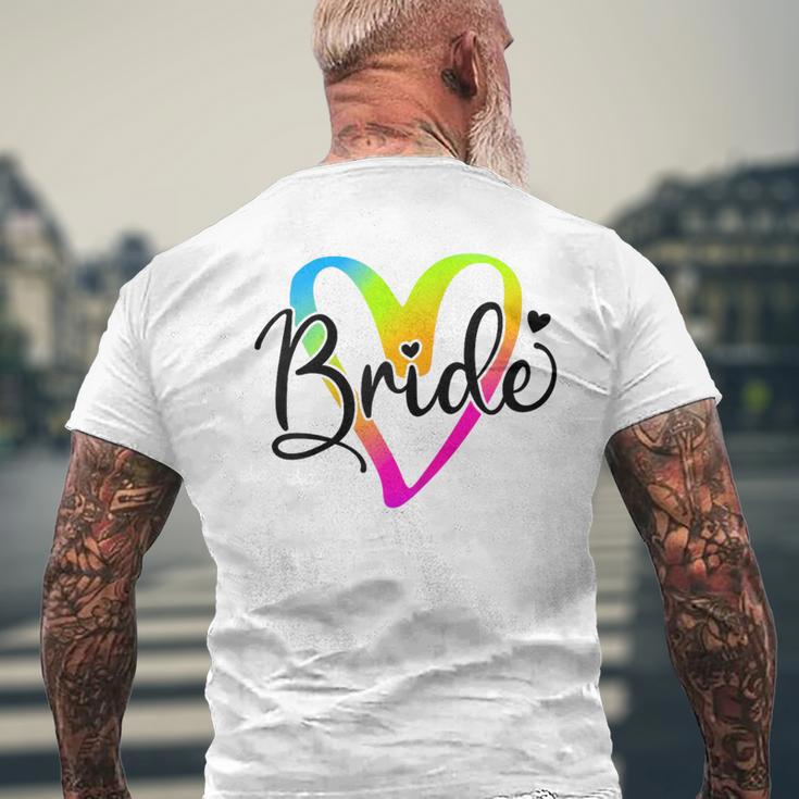 Damen Braut 2024 Junggesellinnenabschied Regenbogen Braut To Be Hochzeit T-Shirt mit Rückendruck Geschenke für alte Männer