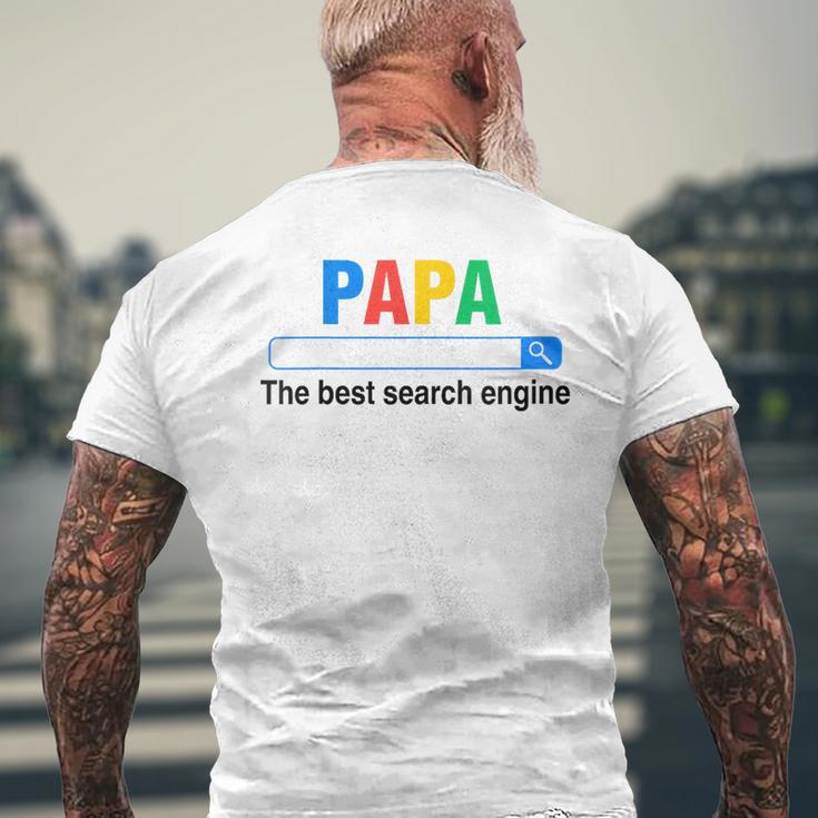 Damen Papa Die Beste Suchmaschine Lustigeratertag Mit-Ausschnitt T-Shirt mit Rückendruck Geschenke für alte Männer