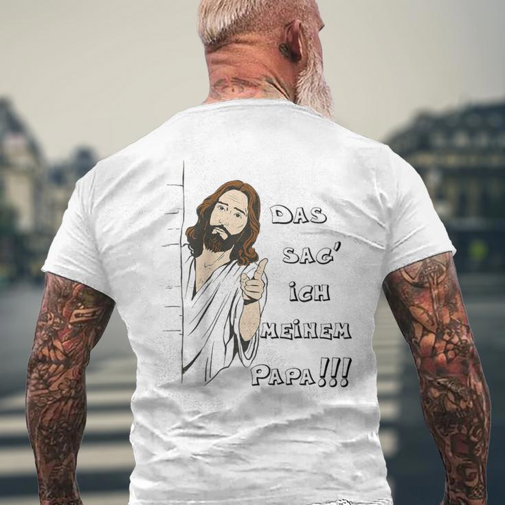 Das Sag' Ich Meinem Papa Raglan T-Shirt mit Rückendruck Geschenke für alte Männer