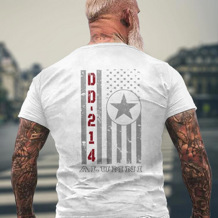 Dd214 Alumni Vintage American Flag Veteran Men's T-shirt Back Print Gifts for Old Men
