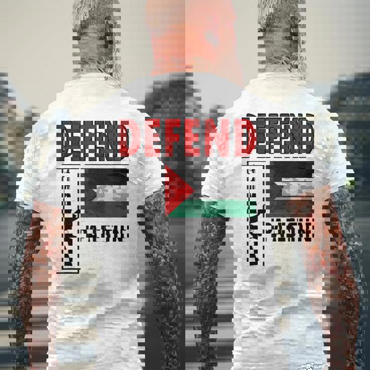 Defend Palestine Palestine Fighter Palestine Flag Gaza Camiseta Hombre Estampado Espalda Regalos para ancianos