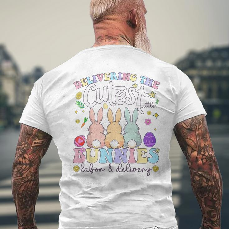 Delivering The Cutest Bunnies Easter Labor & Delivery Nurse Men's T-shirt Back Print Gifts for Old Men