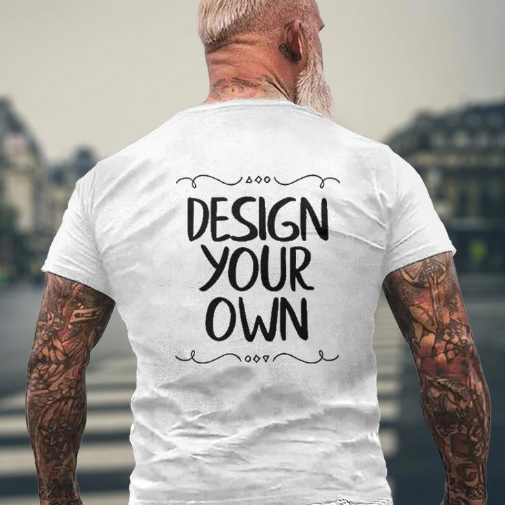 Your Own V2 Mens Back Print T-shirt Gifts for Old Men