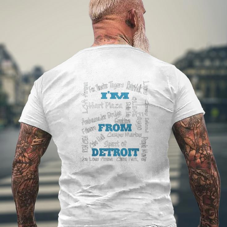 I Am From Detroit Mens Back Print T-shirt Gifts for Old Men