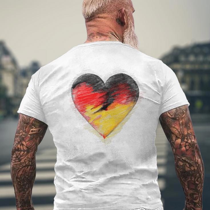 Deutschland Trikot Deutschland Flagge Stolz T-Shirt mit Rückendruck Geschenke für alte Männer