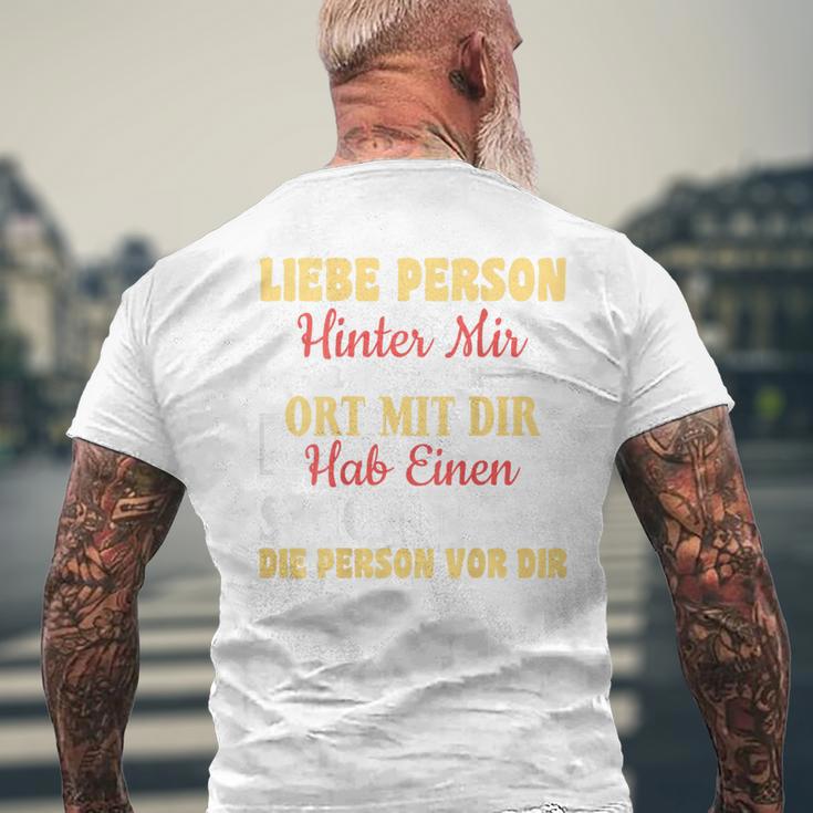 An Die Person Hinter Mir Liebe Person Hinter Mir T-Shirt mit Rückendruck Geschenke für alte Männer