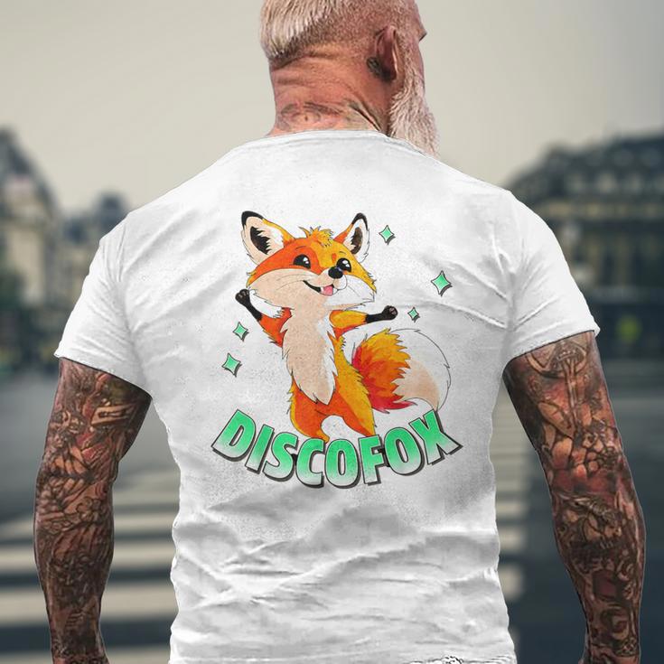 Discofox Disco Fox X Lustiger Fuchs Sonnebrille Tanzen Tanz T-Shirt mit Rückendruck Geschenke für alte Männer