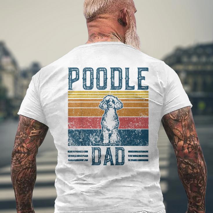 Dog Dad Vintage Poodle Dad Men's T-shirt Back Print Gifts for Old Men