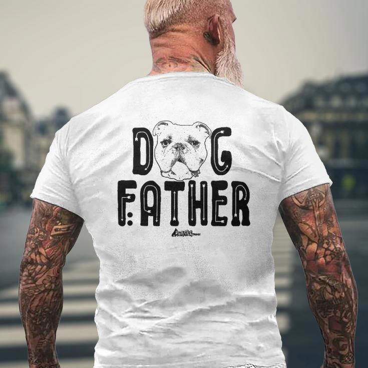 Dog Father English Bulldog Dad Top Fun Dog Lover Mens Back Print T-shirt Gifts for Old Men