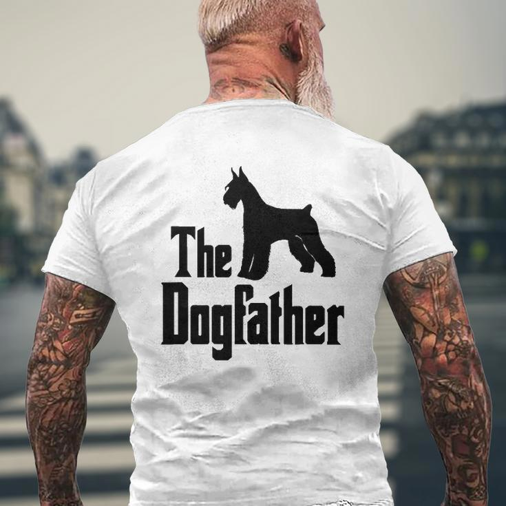 The Dogfather Giant Schnauzer Dog Idea Mens Back Print T-shirt Gifts for Old Men