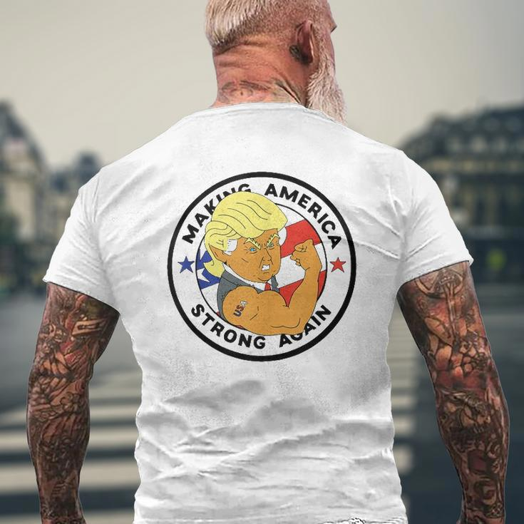 Donald Pump Make America Lift Again Memorial Day Father' Day Mens Back Print T-shirt Gifts for Old Men
