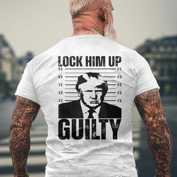 Donald Trump Hot Lock Him Up Trump Shot Men's T-shirt Back Print Gifts for Old Men