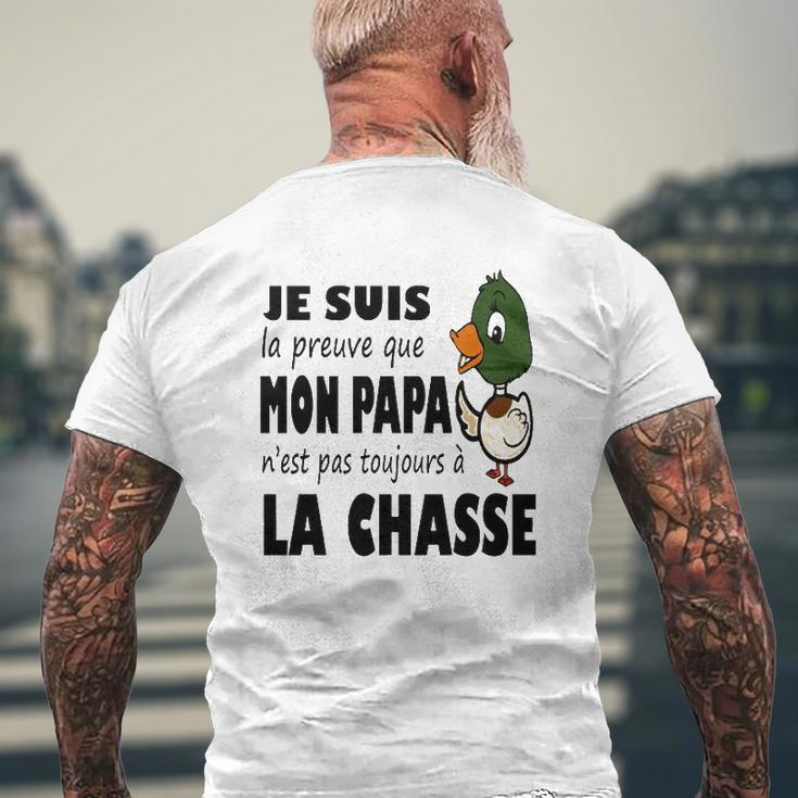 Duck Hunting Dad Je Suis Preuve Papa N'est Pas Toujours A La Chasse Mens Back Print T-shirt Gifts for Old Men