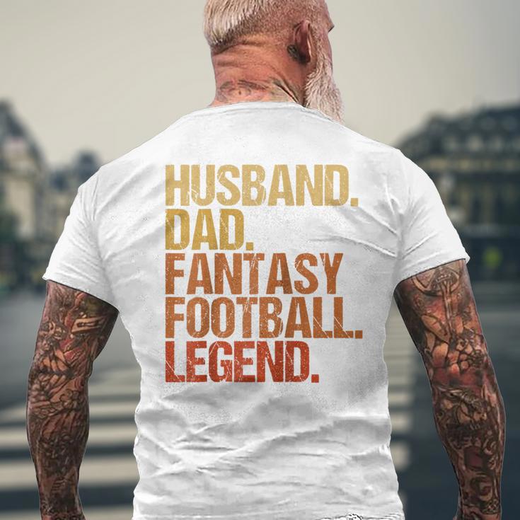 Ehemann Papa Fantasy Football Legend Cooles Ater Herren Raglan T-Shirt mit Rückendruck Geschenke für alte Männer