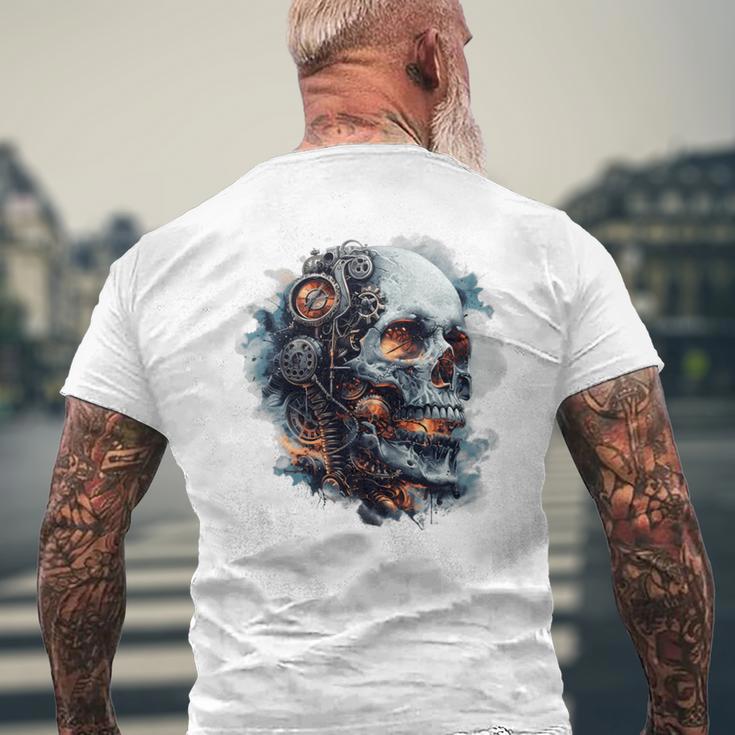 Eindringliche Steampunk-Totenkopf-Geheimnisse Inspiration Grafikdesign T-Shirt mit Rückendruck Geschenke für alte Männer