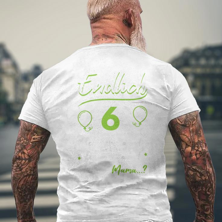 Endlich 6 Jahre Alt Kurzärmliges Herren-T-Kurzärmliges Herren-T-Shirt, Lustiges Geburtstagsshirt für Kinder Geschenke für alte Männer