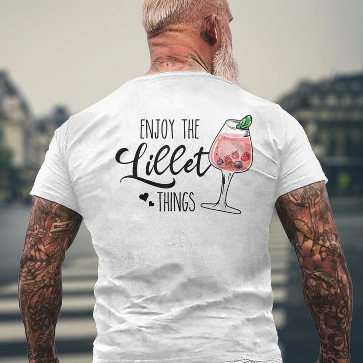 Enjoy The Lillet Things Früchte Cocktail Sommer Alkohol T-Shirt mit Rückendruck Geschenke für alte Männer