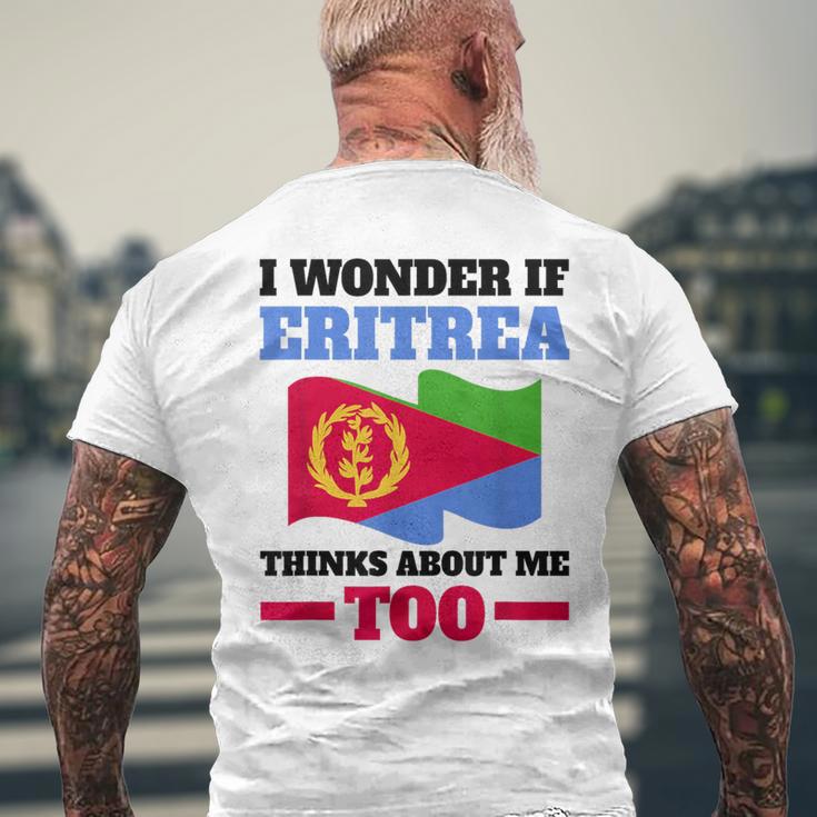 Eritrea Eritreische Flagge T-Shirt mit Rückendruck Geschenke für alte Männer