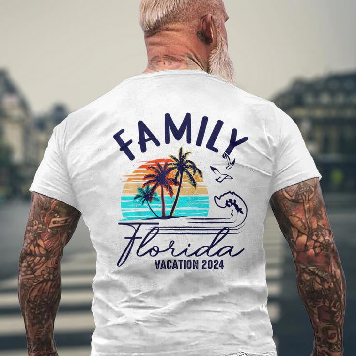 Family Florida Vacation 2024 Matching Group Family Men's T-shirt Back Print Gifts for Old Men