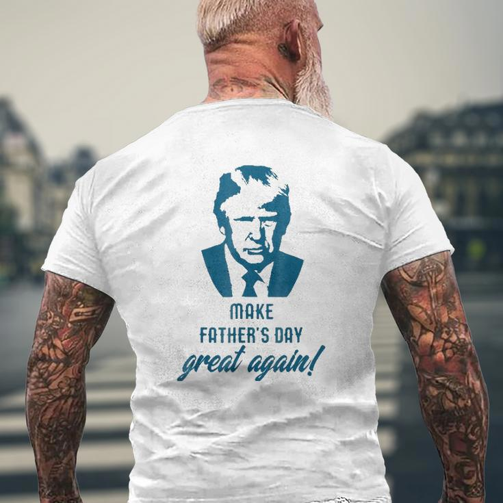 Make Father's Day Great Again Donald Trump Mens Back Print T-shirt Gifts for Old Men