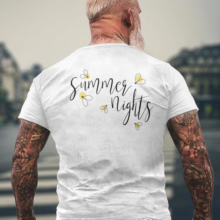 Fireflies Lightning Bugs Cute Summer Nights Men's T-shirt Back Print Gifts for Old Men