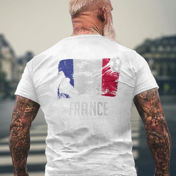 France Flag Jersey French Soccer Team French Men's T-shirt Back Print Gifts for Old Men