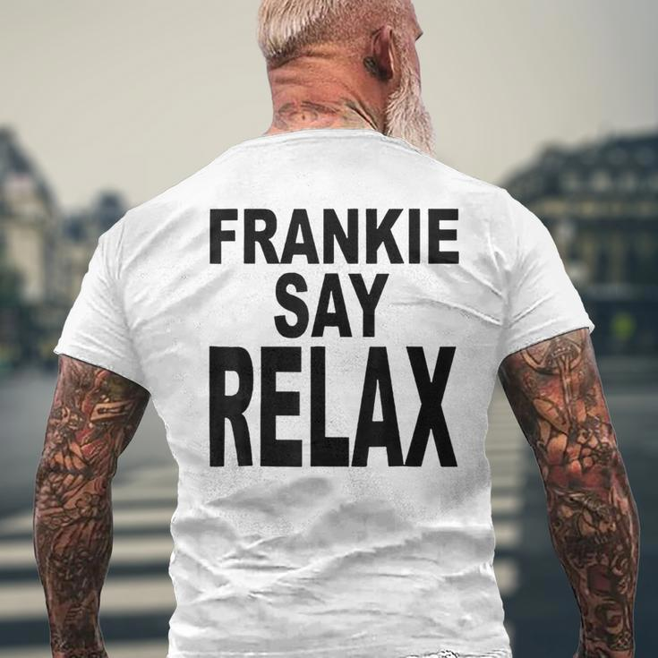 Frankie Say Relax Retro Vintage Style Blue T-Shirt mit Rückendruck Geschenke für alte Männer