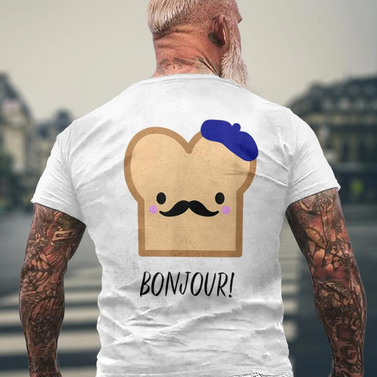French Cute Kawaii Toast Francophile Food Men's T-shirt Back Print Gifts for Old Men