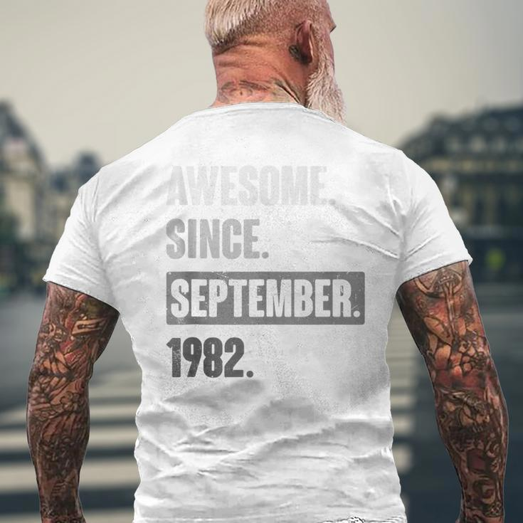 41St Birthday Vintage Retro 41 Year Old September 1982 Men's T-shirt Back Print Gifts for Old Men