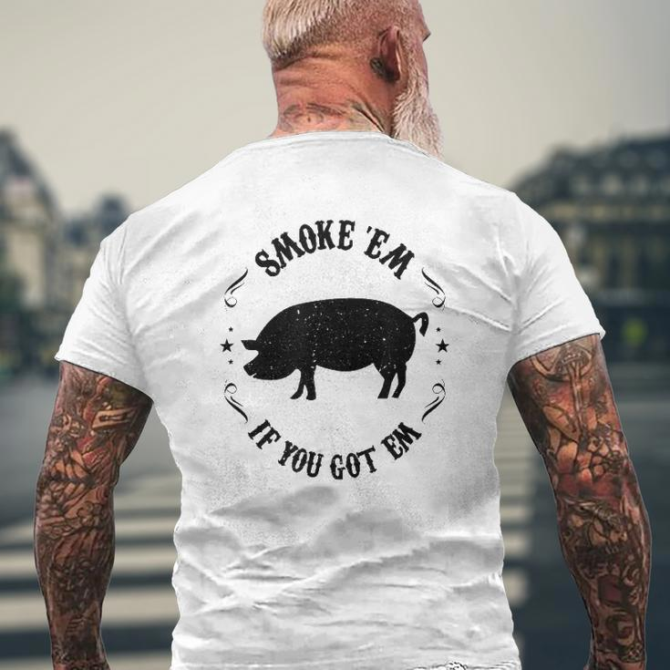 Accessory Pitmaster Dad Bbq Smoking Pig Smoker Mens Back Print T-shirt Gifts for Old Men