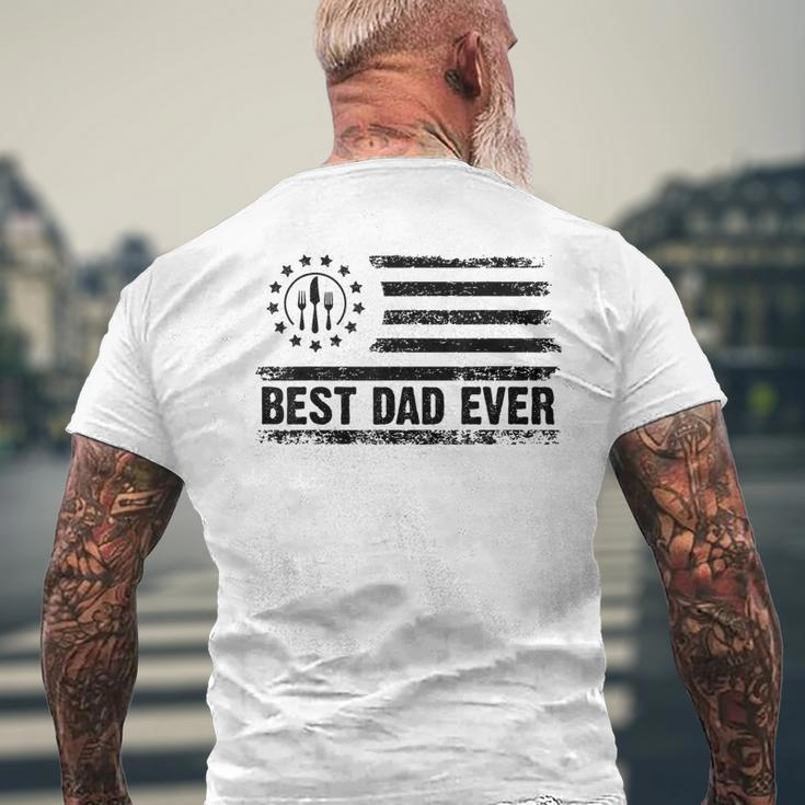 American Flag For Cooking Dad Daddy Father's Day Men's T-shirt Back Print Gifts for Old Men