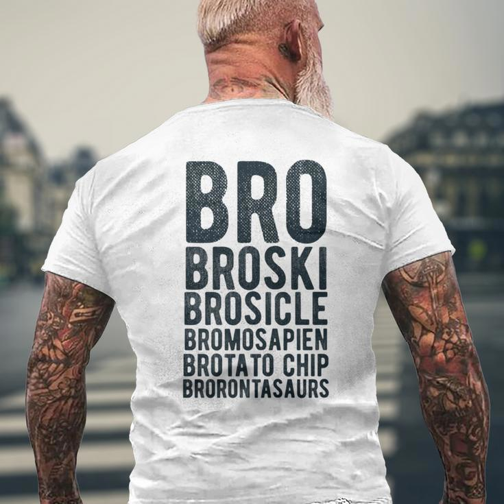 Brother Bro Names Sibling Family Or Friends Men's T-shirt Back Print Gifts for Old Men