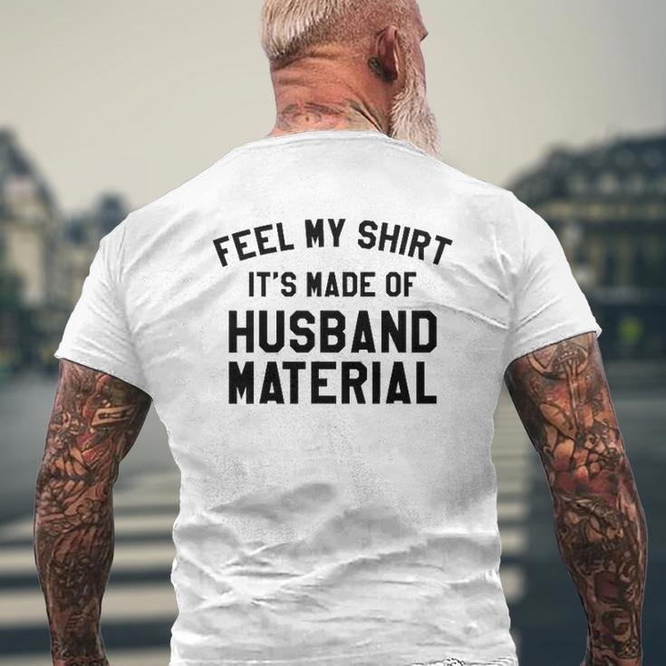 Husband Material Dad Joke Father's Day Mens Back Print T-shirt Gifts for Old Men