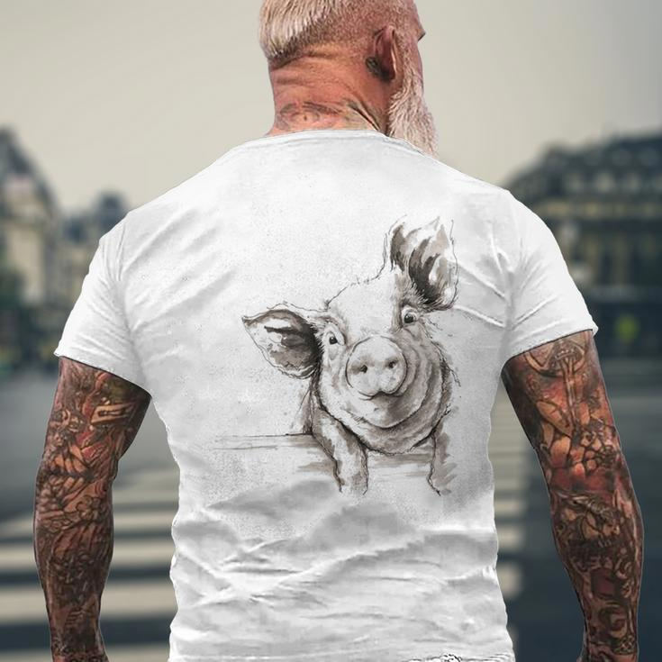 Pig Farmer T-Shirt mit Rückendruck Geschenke für alte Männer