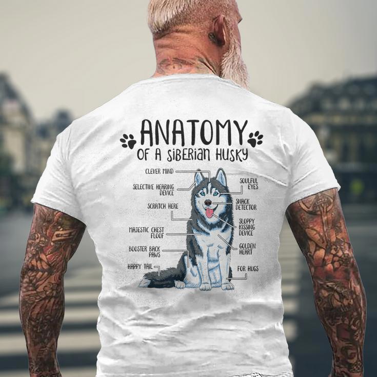 Siberian Husky Dog Holder Anatomy Dog T-Shirt mit Rückendruck Geschenke für alte Männer