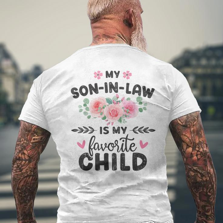 Son-In-Law Favorite Child For Mom-In-Law Men's T-shirt Back Print Gifts for Old Men