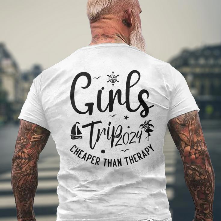 Girls Trip Cheaper Than A Therapy 2024 Girls Trip Matching Men's T-shirt Back Print Gifts for Old Men