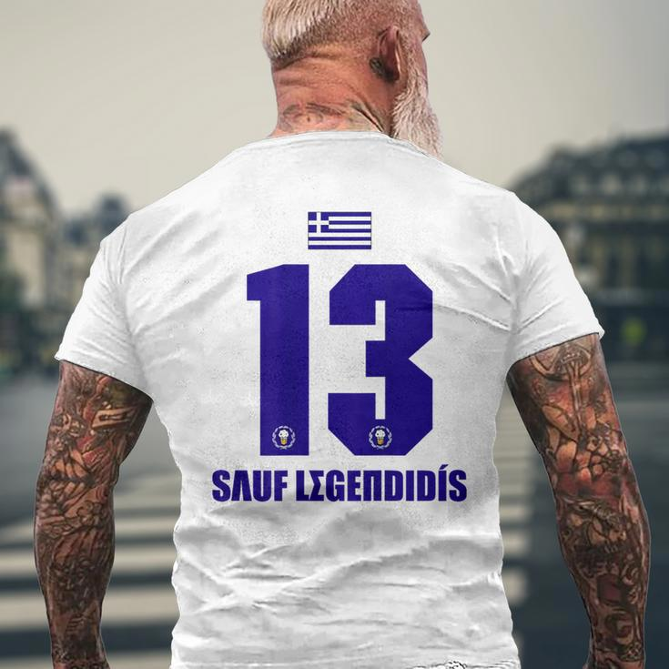 Greece Sauf Legend Legend Legdis Son Name T-Shirt mit Rückendruck Geschenke für alte Männer