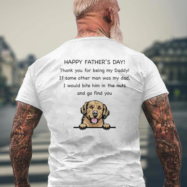 Happy Father's Day Thank You For Being My Daddy Dog Lovers Men's T-shirt Back Print Gifts for Old Men