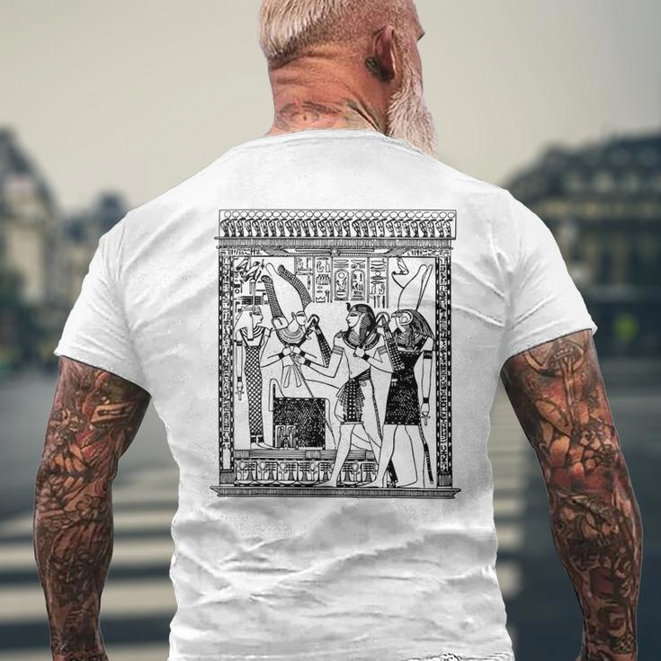 Hathor Ancient Egypt Egyptian God Graphic Men's T-shirt Back Print Gifts for Old Men