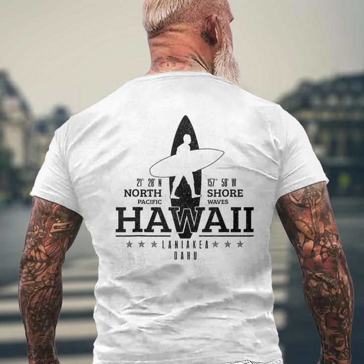 Hawaii Surfing Uaho Beach North Shore Surf Surfer Men's T-shirt Back Print Gifts for Old Men