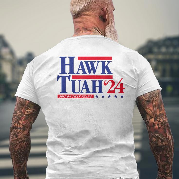 Hawk Tuah 24 Spit On That Thang Election President Light Men's T-shirt Back Print Gifts for Old Men