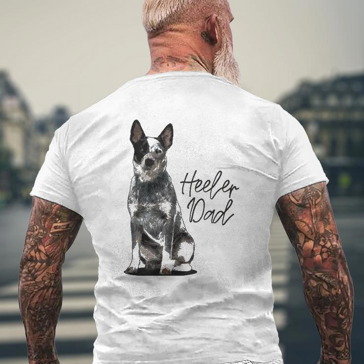 Heeler Dad I Australian Cattle Dog I Domestic Family Animal Mens Back Print T-shirt Gifts for Old Men